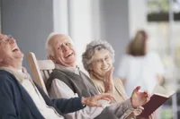 Elderly residents in care home